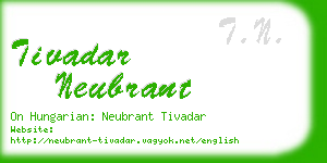 tivadar neubrant business card